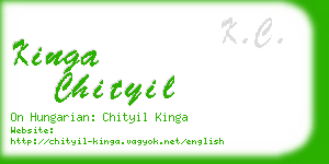 kinga chityil business card